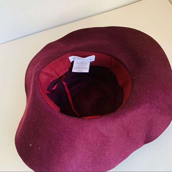 BCBG Generation Burgundy Wool Hat - Picture 3 of 4